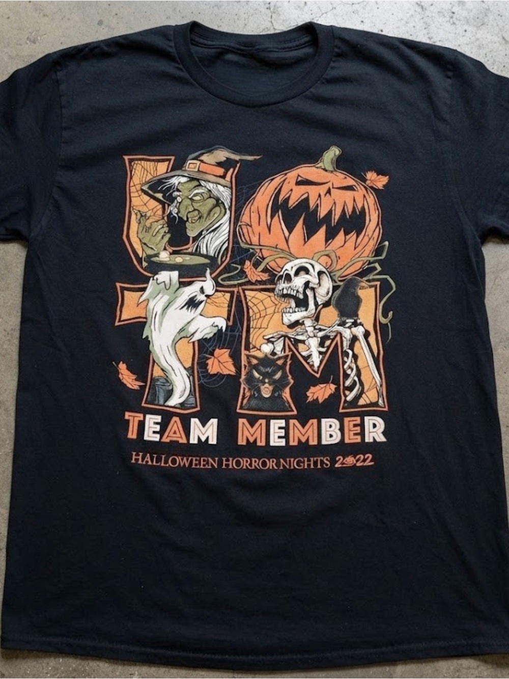 Halloween Horror Nights Team Member Graphic Tee - Black & Orange